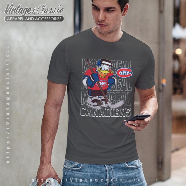 Montreal Canadiens Donald Duck Hockey Shirt T shirt Montreal Canadiens Donald Duck Hockey Shirt T shirt