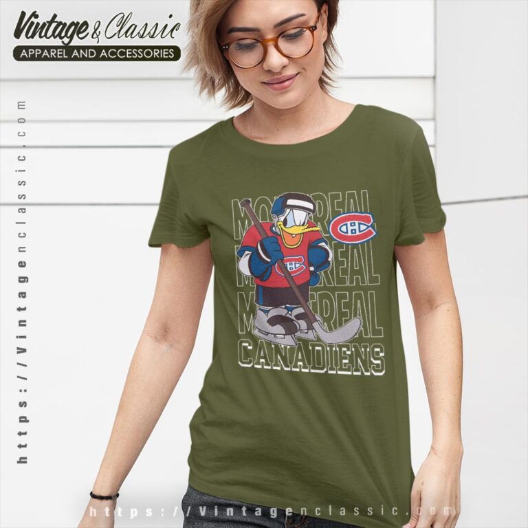 Montreal Canadiens Donald Duck Hockey Shirt Women T shirt Montreal Canadiens Donald Duck Hockey Shirt Women T shirt