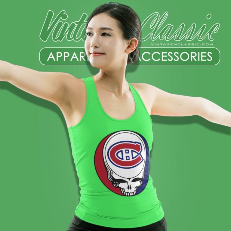 Montreal Canadiens Grateful Dead Steal Your Face Tank Top Racerback Montreal Canadiens Grateful Dead Steal Your Face Tank Top Racerback