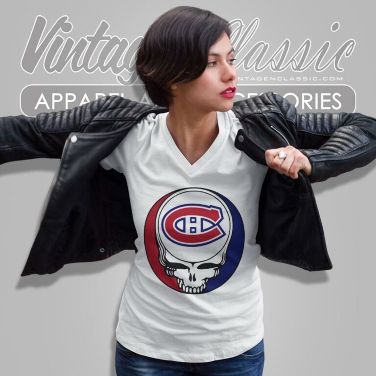 Montreal Canadiens Grateful Dead Steal Your Face V Neck TShirt Montreal Canadiens Grateful Dead Steal Your Face V Neck TShirt