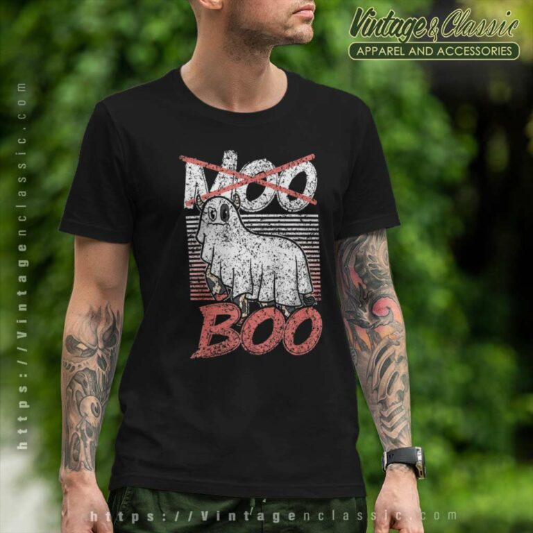 Moo Boo Cows Ghost Cow Halloween Vintage T Shirt Moo Boo Cows Ghost Cow Halloween Vintage T Shirt