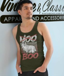 Moo Boo Cows Ghost Cow Halloween Vintage Tank Top Racerback