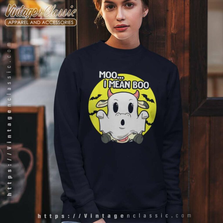 Moo Boo Sayings Humor Cow Ghost Moo I Mean Boo Halloween Sweatshirt Moo Boo Sayings Humor Cow Ghost Moo I Mean Boo Halloween Sweatshirt