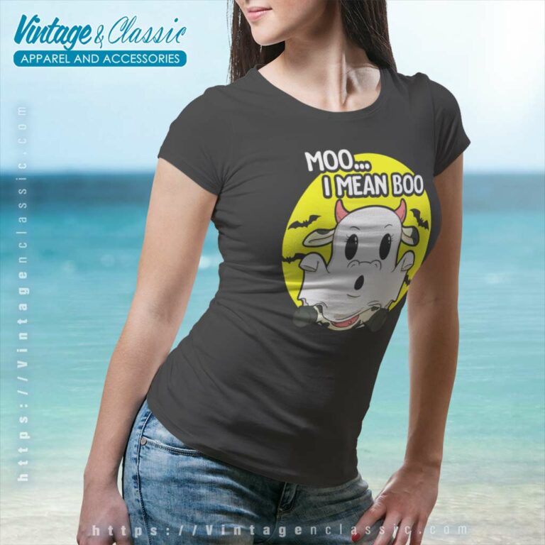 Moo Boo Sayings Humor Cow Ghost Moo I Mean Boo Halloween Women TShirt Moo Boo Sayings Humor Cow Ghost Moo I Mean Boo Halloween Women TShirt