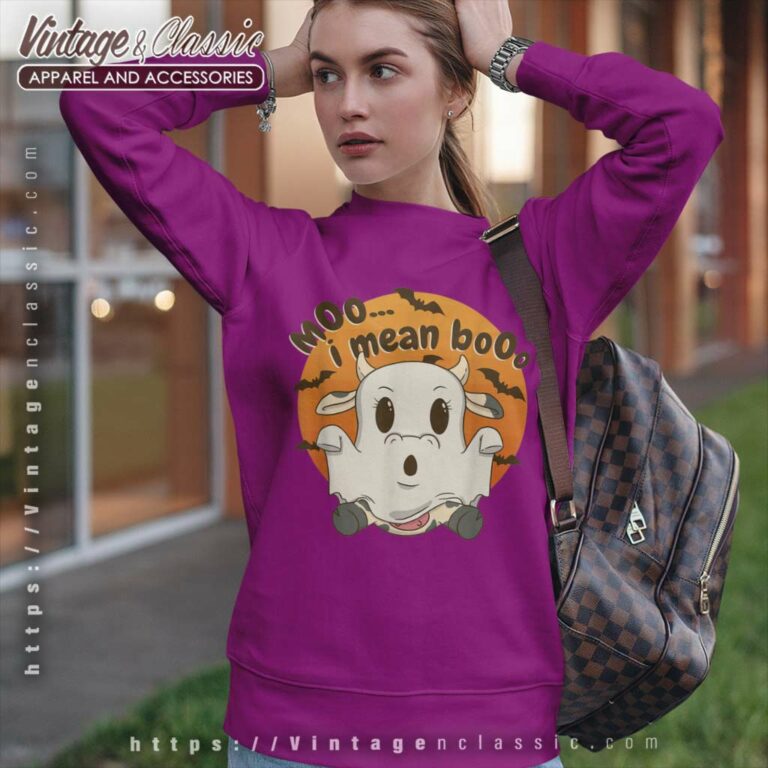 Moo I Mean Boo Cute Shirt Halloween Cow Sweatshirt Moo I Mean Boo Cute Shirt Halloween Cow Sweatshirt