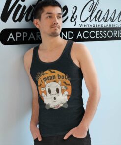 Moo I Mean Boo Cute Shirt Halloween Cow Tank Top Racerback