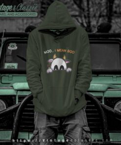 Moo I Mean Boo Farmer Ghost Cow Halloween Hoodie