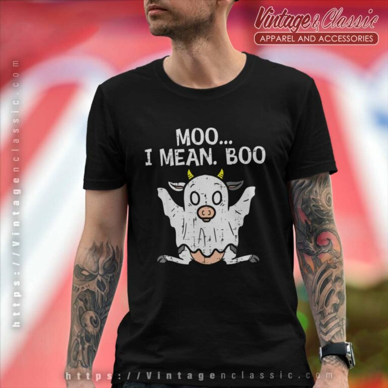 Moo I Mean Boo Ghost Cow Funny Halloween Farm T Shirt Moo I Mean Boo Ghost Cow Funny Halloween Farm T Shirt