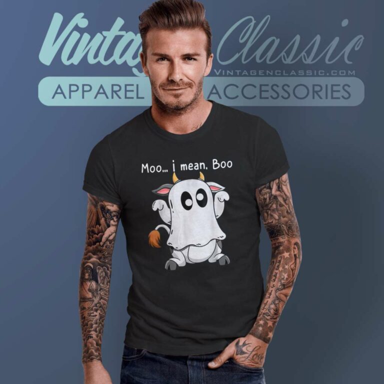 Moo I Mean Boo Ghost Cow Halloween Farmer T Shirt Moo I Mean Boo Ghost Cow Halloween Farmer T Shirt