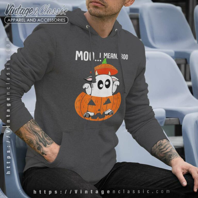 Moo I Mean Boo Ghost Cow Pumpkin Halloween Hoodie Moo I Mean Boo Ghost Cow Pumpkin Halloween Hoodie