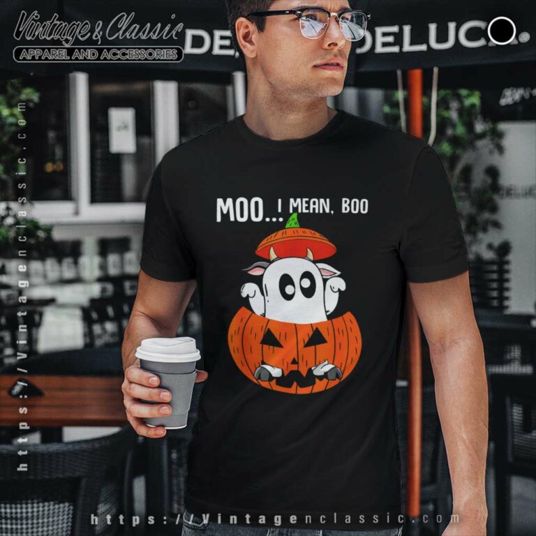 Moo I Mean Boo Ghost Cow Pumpkin Halloween T Shirt Moo I Mean Boo Ghost Cow Pumpkin Halloween T Shirt