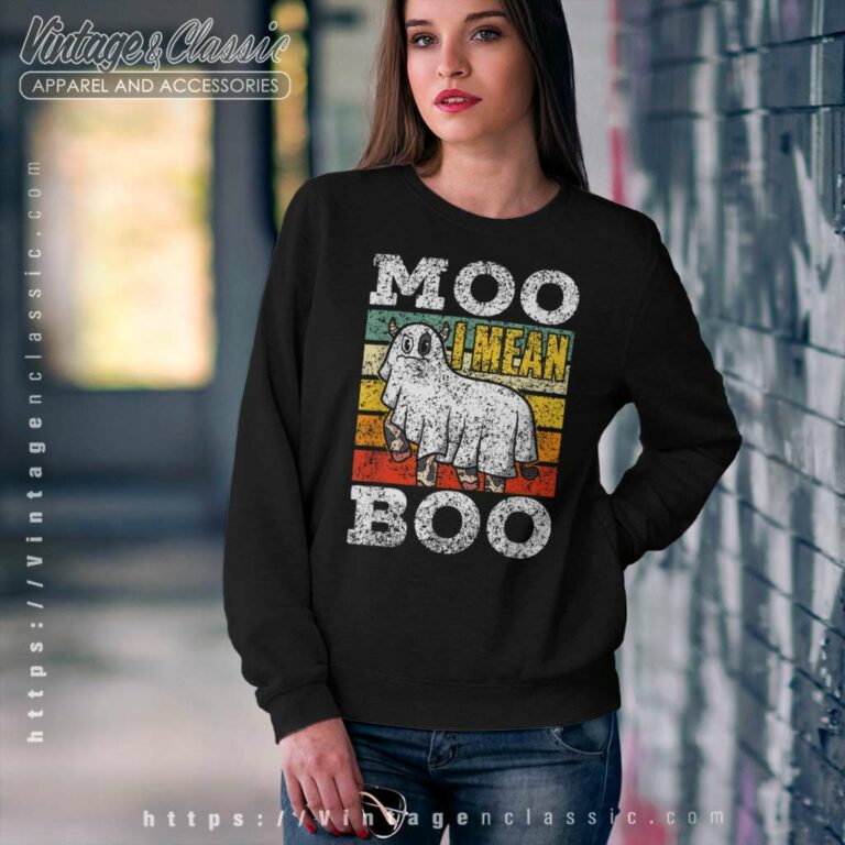 Moo I Mean Boo Ghost Cows Cow Halloween Sweatshirt Moo I Mean Boo Ghost Cows Cow Halloween Sweatshirt