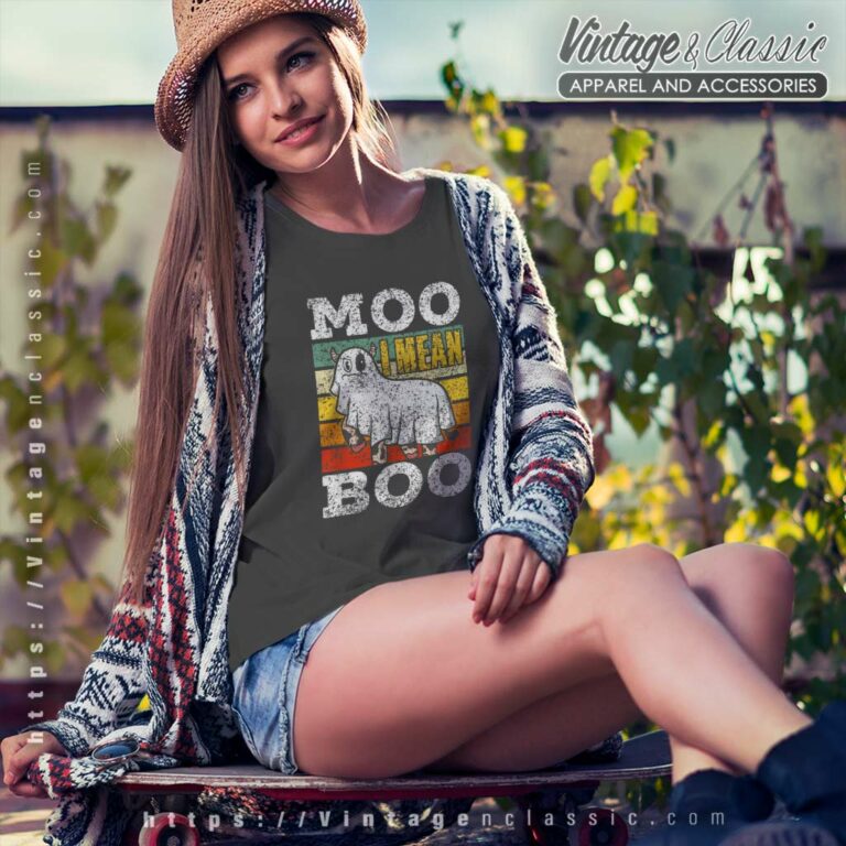 Moo I Mean Boo Ghost Cows Cow Halloween Women TShirt Moo I Mean Boo Ghost Cows Cow Halloween Women TShirt