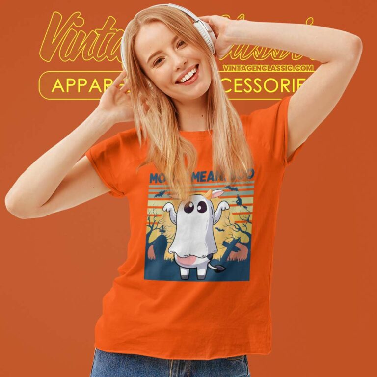 Moo I Mean Boo Halloween Cow Ghost Moo Cow Women TShirt Moo I Mean Boo Halloween Cow Ghost Moo Cow Women TShirt