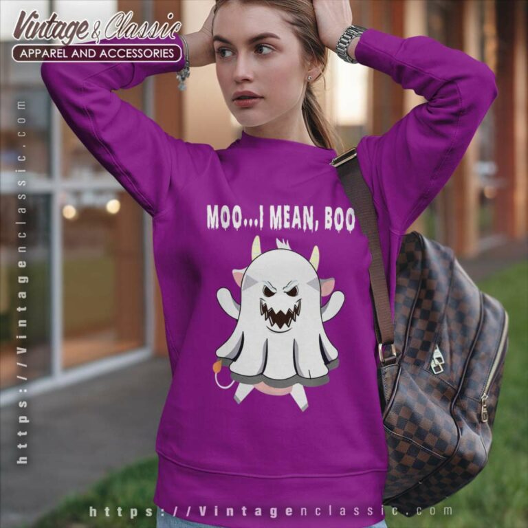 Moo I Mean Boo Pumpkin Moon Cow Ghost Halloween Sweatshirt Moo I Mean Boo Pumpkin Moon Cow Ghost Halloween Sweatshirt