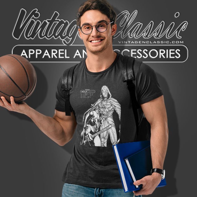 Moon Knight Duo Line Art Poster T Shirt Moon Knight Duo Line Art Poster T Shirt