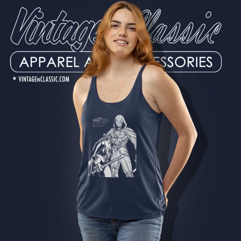 Moon Knight Duo Line Art Poster Tank Top Racerback Moon Knight Duo Line Art Poster Tank Top Racerback