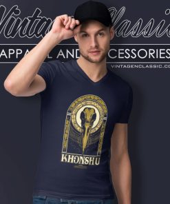 Moon Knight Khonshu Scarab Shrine Shirt 5 Moon Knight Khonshu Scarab Shrine V Neck TShirt