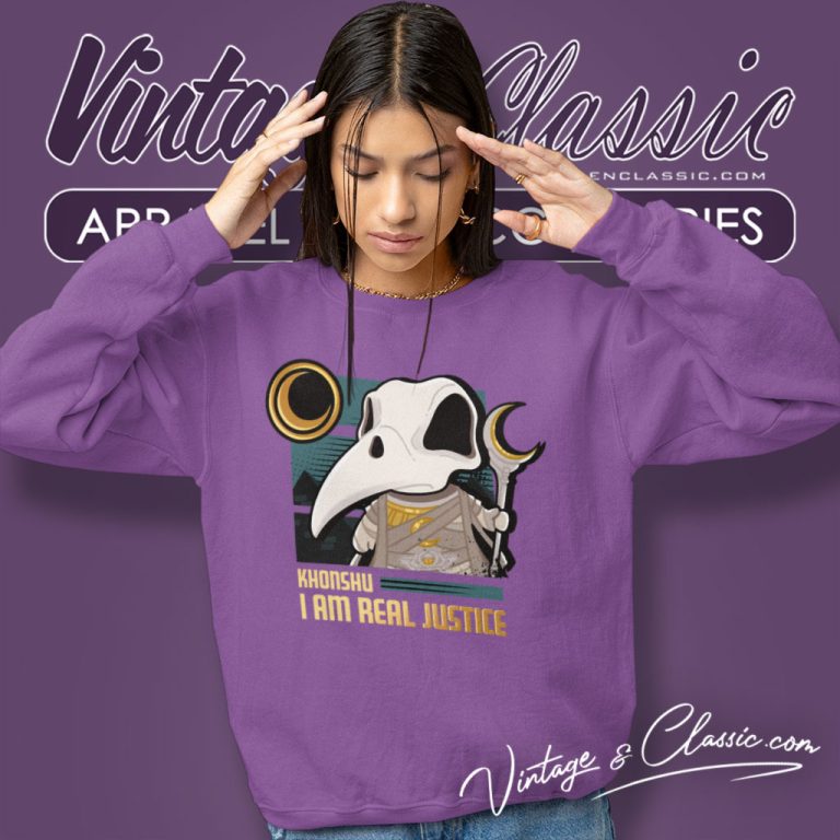 Moon Knight Khonshu Shirt I Am Real Justice Sweatshirt Moon Knight Khonshu Shirt I Am Real Justice Sweatshirt