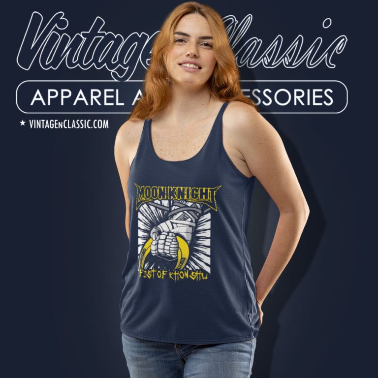Moon Knight Shirt Fist Of Khonshu Tank Top Racerback Moon Knight Shirt Fist Of Khonshu Tank Top Racerback