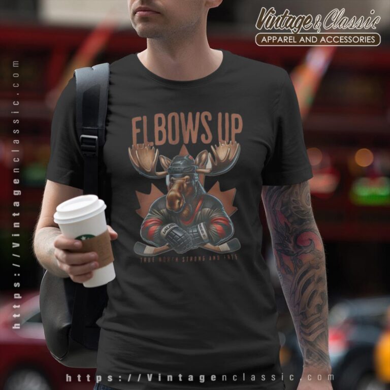 Moose Hockey Tee Elbows Up Canada Shirt Shirt Moose Hockey Tee Elbows Up Canada Shirt Shirt