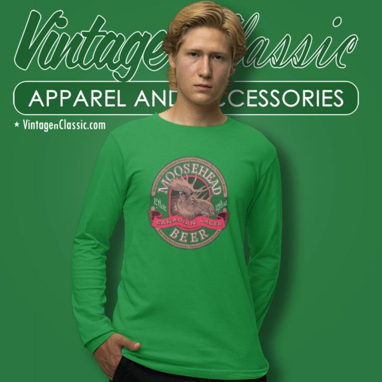 Moosehead Beer Label Canadian Lager Long Sleeve Tee Moosehead Beer Label Canadian Lager Long Sleeve Tee