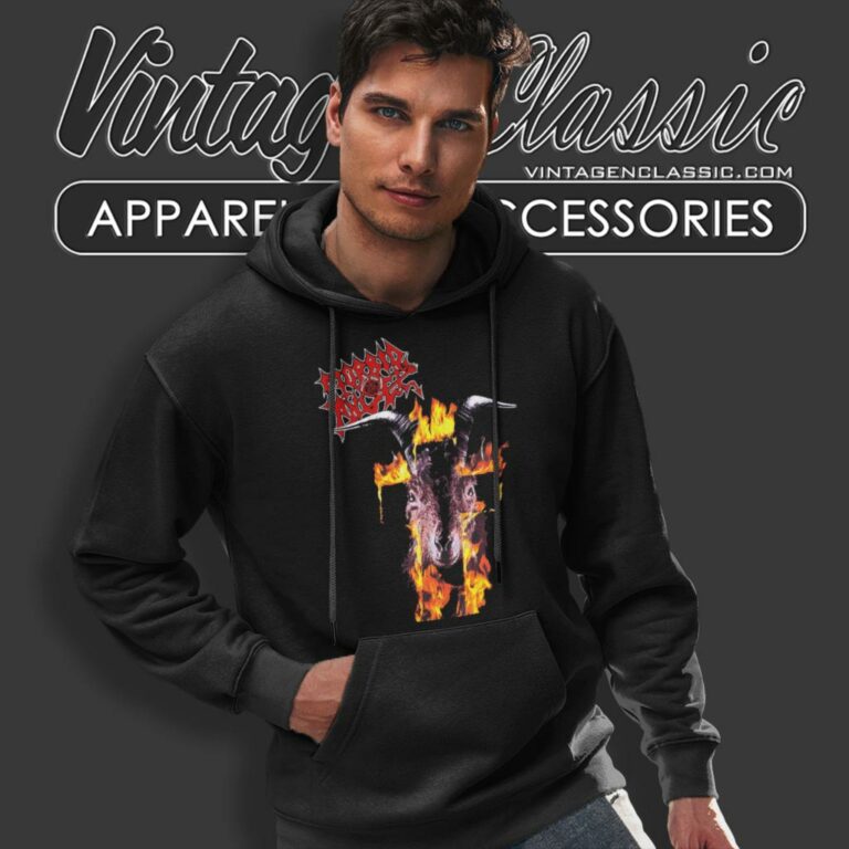 Morbid Angel Flaming Goat Hoodie Morbid Angel Flaming Goat Hoodie