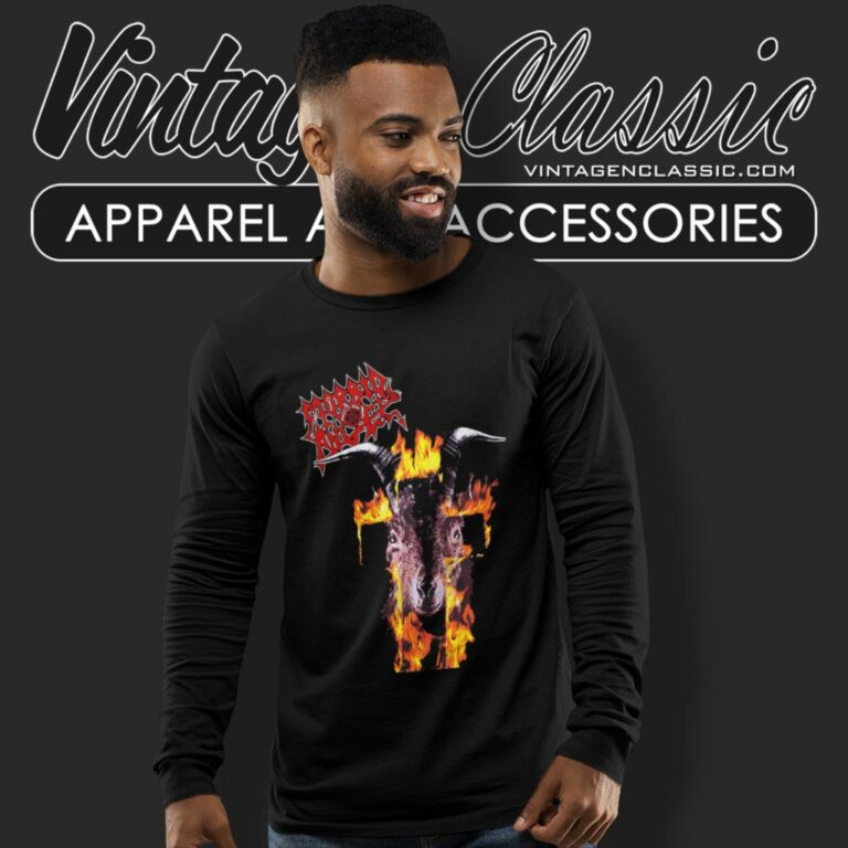 Morbid Angel Flaming Goat Long Sleeve Tee Morbid Angel Flaming Goat Long Sleeve Tee