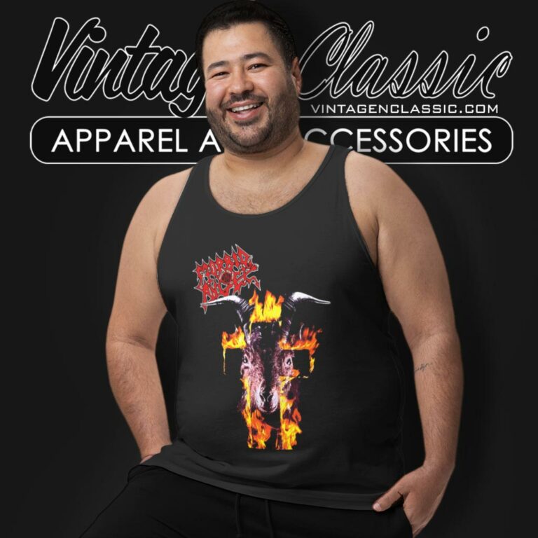 Morbid Angel Flaming Goat Tank Top Racerback Morbid Angel Flaming Goat Tank Top Racerback