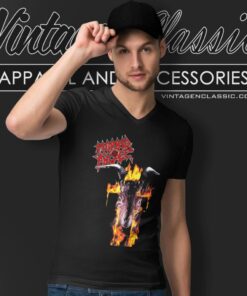 Morbid Angel Flaming Goat Shirt 7 Morbid Angel Flaming Goat V Neck TShirt