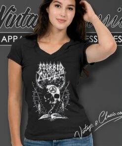 Morbid Angel Horned Skull Shirt 5 Morbid Angel Horned Skull V Neck TShirt