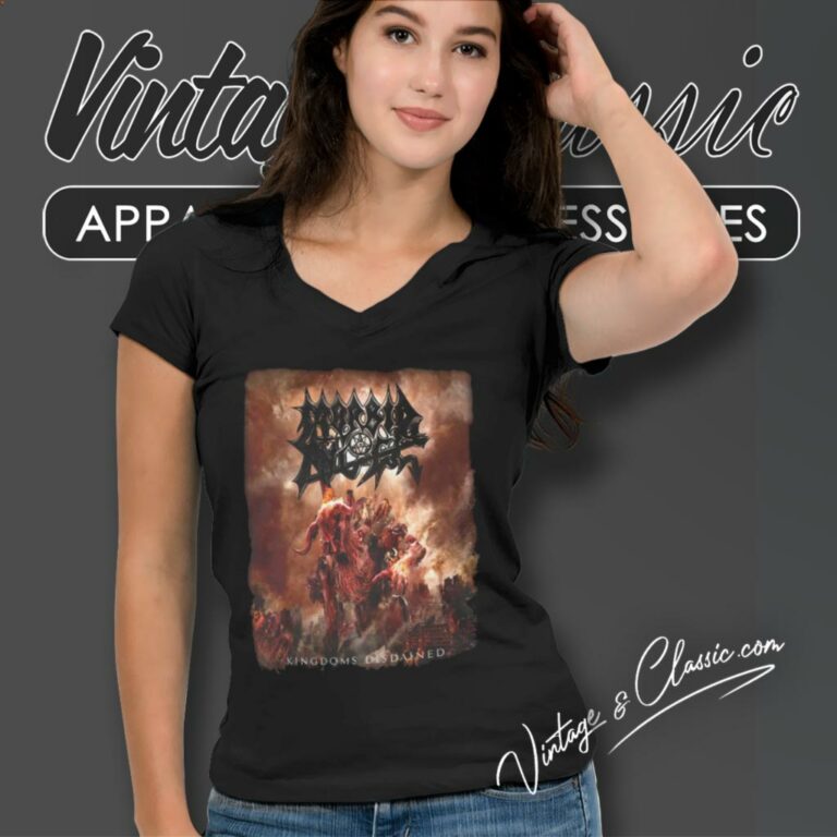 Morbid Angel Kingdoms Disdained V Neck TShirt Morbid Angel Kingdoms Disdained V Neck TShirt