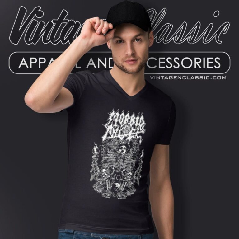 Morbid Angel Pillars Crumbling V Neck TShirt Morbid Angel Pillars Crumbling V Neck TShirt