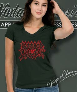 Morbid Angel Red Logo Shirt 6 Morbid Angel Red Logo V Neck TShirt