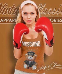 Moschino Couture Teddy Bear Police Tank Top Racerback