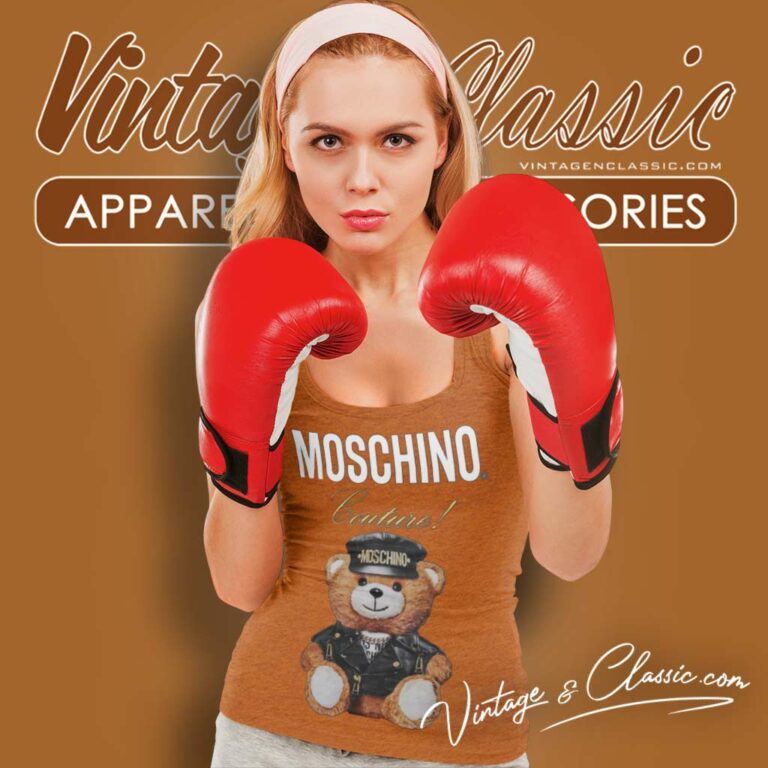 Moschino Couture Teddy Bear Police Tank Top Racerback Moschino Couture Teddy Bear Police Tank Top Racerback