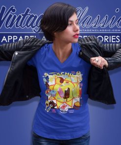 Moschino Cream V Neck TShirt