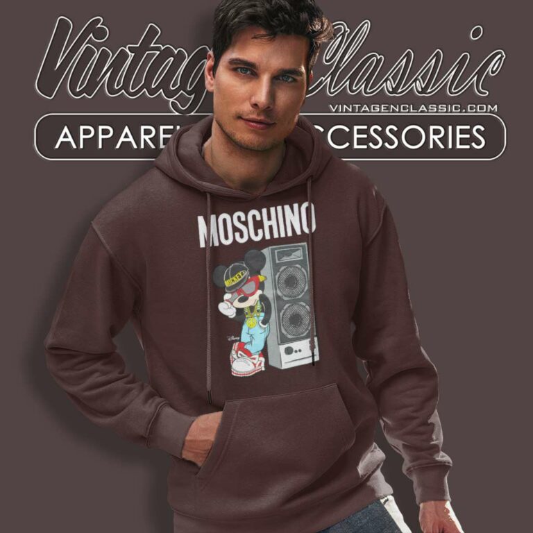 Moschino Mickey Lean On Speakers Hoodie Moschino Mickey Lean On Speakers Hoodie