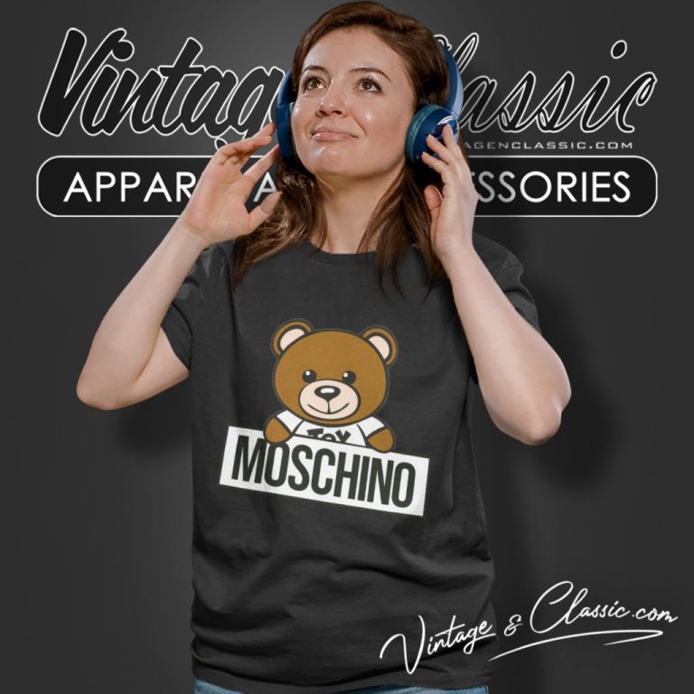 Moschino Teddy Bear Logo Women T Shirt Moschino Teddy Bear Logo Women T Shirt