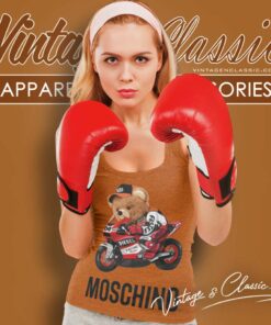 Moschino Teddy Bear Racing Tank Top Racerback