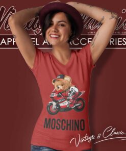 Moschino Teddy Bear Racing V Neck TShirt