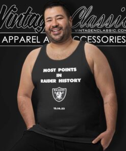 Most Points In Raider History Shirt Las Vegas Raiders 12 14 23 Tank Top Racerback