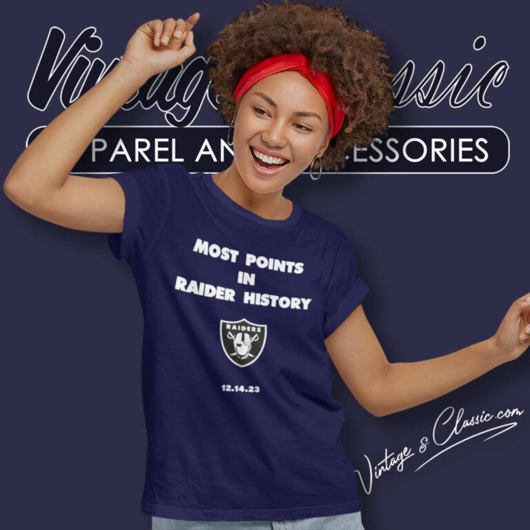 Most Points In Raider History Shirt Las Vegas Raiders 12 14 23 Women TShirt Most Points In Raider History Shirt Las Vegas Raiders 12 14 23 Women TShirt