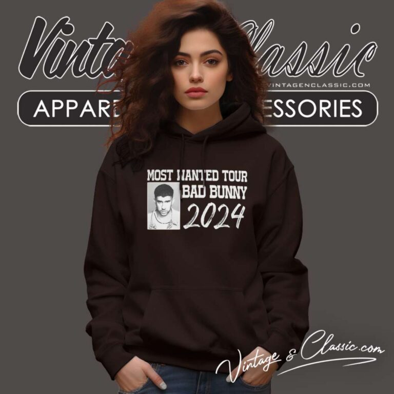 Most Wanted Tour 2024 Bad Bunny Hoodie Most Wanted Tour 2024 Bad Bunny Hoodie
