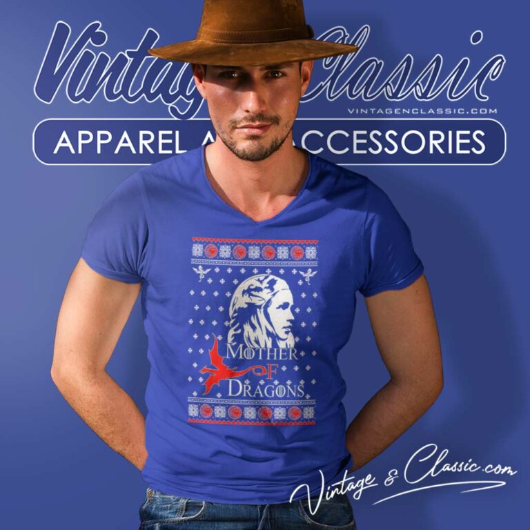 Mother Of Dragons New Ugly Christmas V Neck TShirt Mother Of Dragons New Ugly Christmas V Neck TShirt