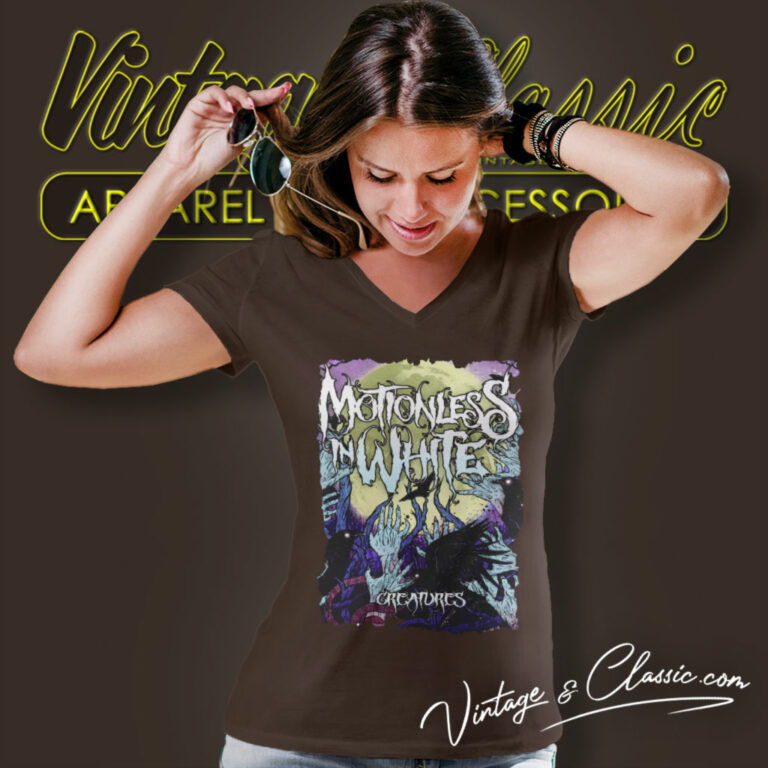 Motionless In White Creatures V Neck TShirt Motionless In White Creatures V Neck TShirt