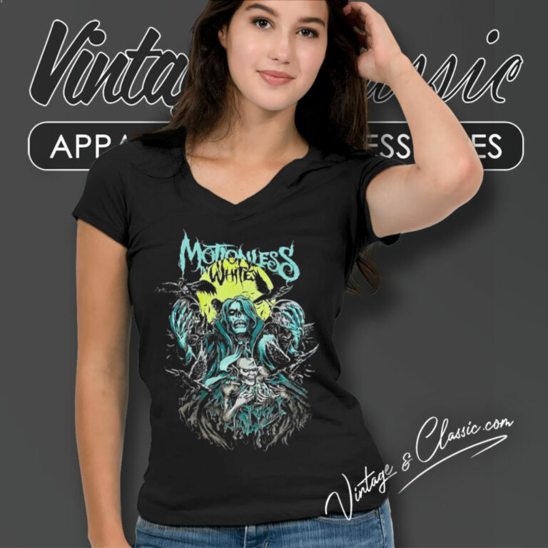 Motionless In White Death V Neck TShirt Motionless In White Death V Neck TShirt