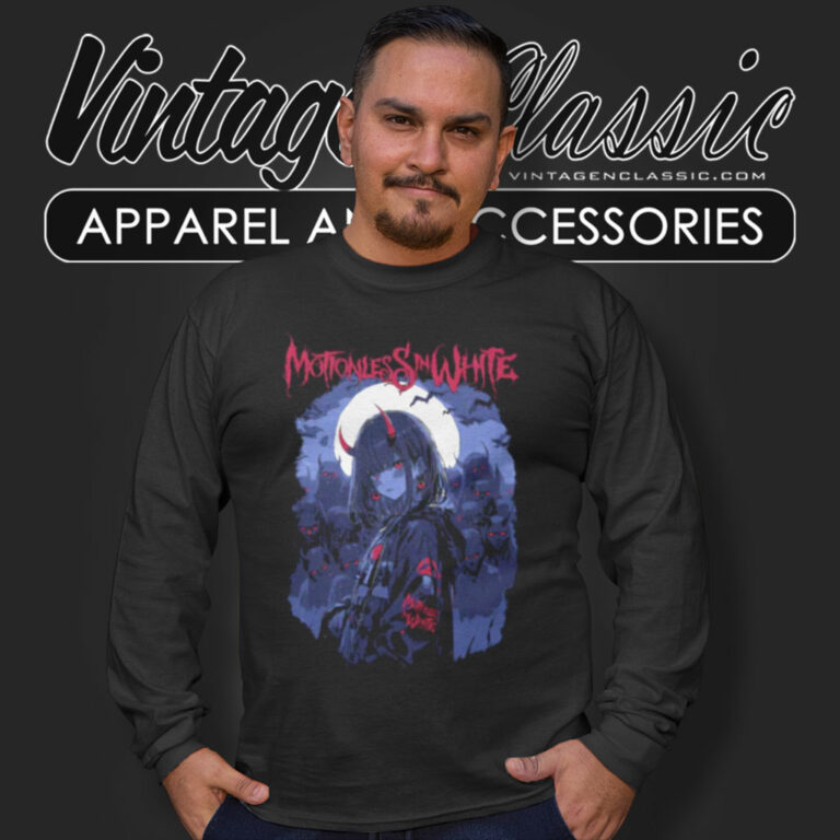 Motionless In White Shirt Become The Night Long Sleeve Tee 1 Motionless In White Shirt Become The Night Long Sleeve Tee 1