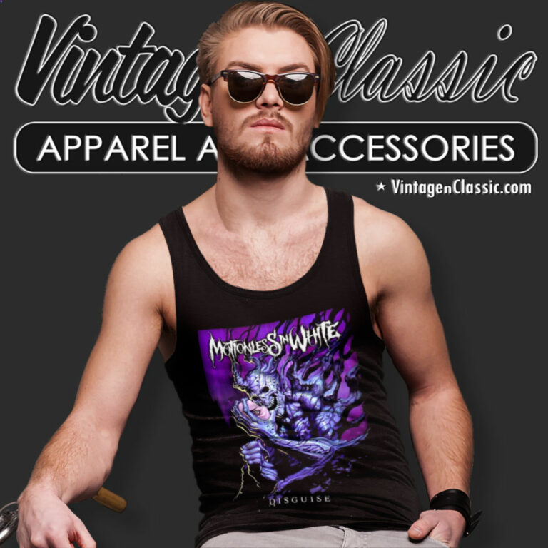 Motionless In White Shirt Disguise Art Tank Top Racerback Motionless In White Shirt Disguise Art Tank Top Racerback