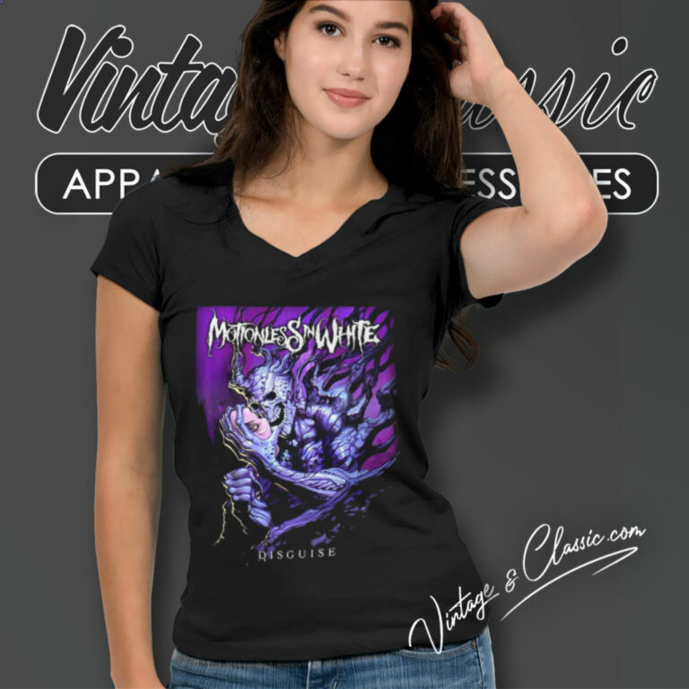 Motionless In White Shirt Disguise Art V Neck TShirt Motionless In White Shirt Disguise Art V Neck TShirt